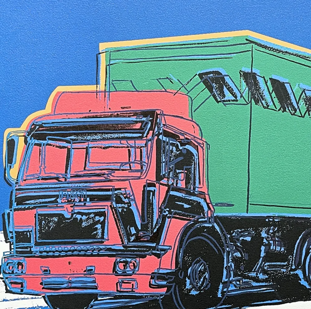 Andy Warhol - Truck modrý 72/2400 - 60x60cm, limitovaná edice CMOA s certifikátem