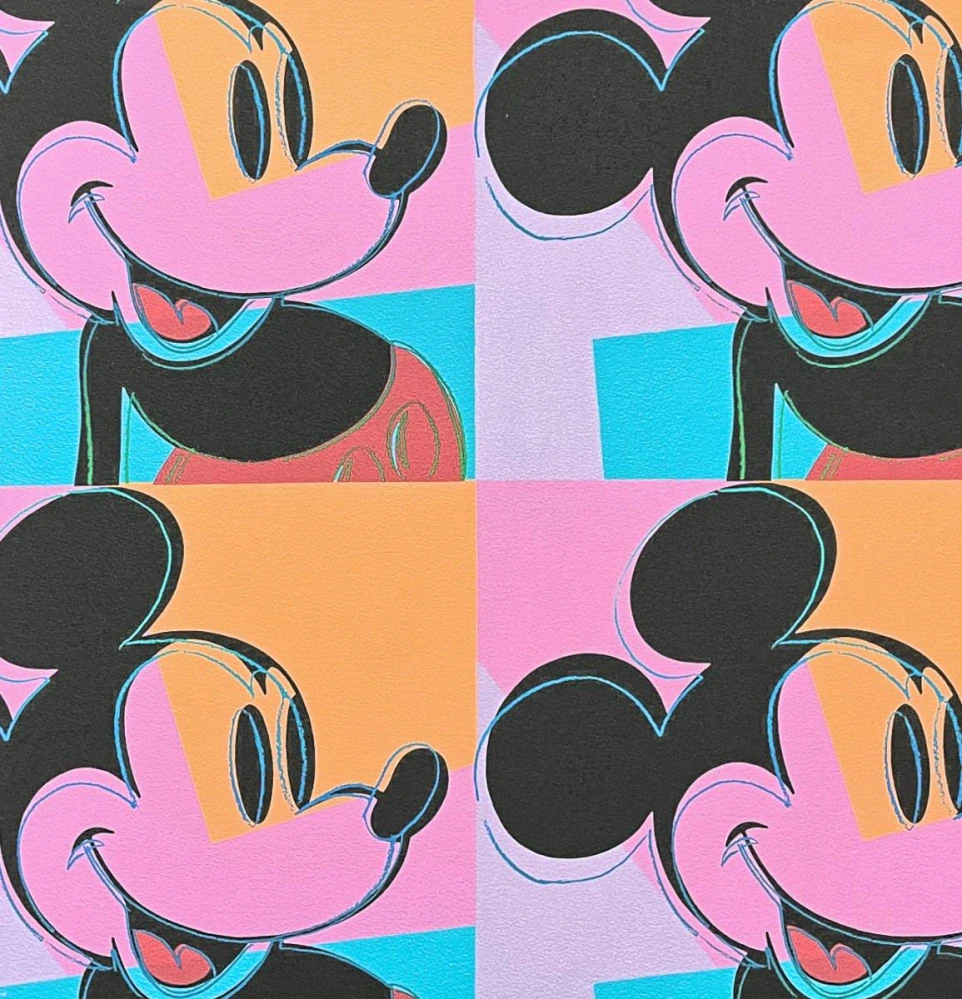 Andy Warhol - 4x Mickey Mouse x/2400 - 60x60cm, limitovaná edice CMOA s certifikátem