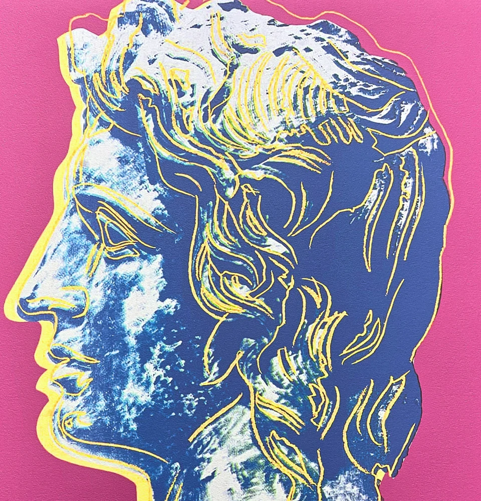 Andy Warhol - Alexander the Great tmavě fialový 226/2400 - 60x60, limitovaná edice CMOA s certifikátem