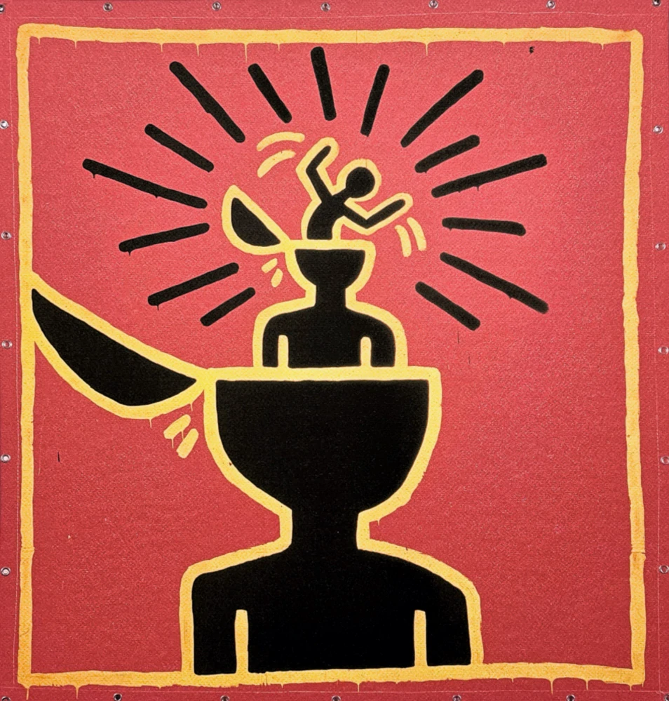 Keith Haring - Lighters men 100/150 - signováno, limitovaná edice s certifikátem, 50x70 cm