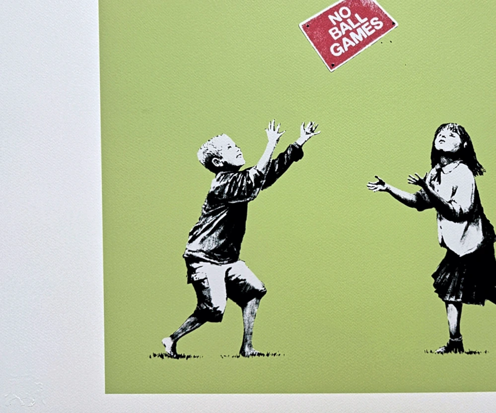 Banksy - No ball games 148/150 - číslovaná edice s certifikátem, 70x50cm