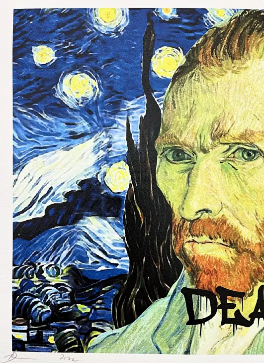 Death NYC - Vincent van Gogh a  The starry night - limitovaná edice s certifikátem, 32x45cm