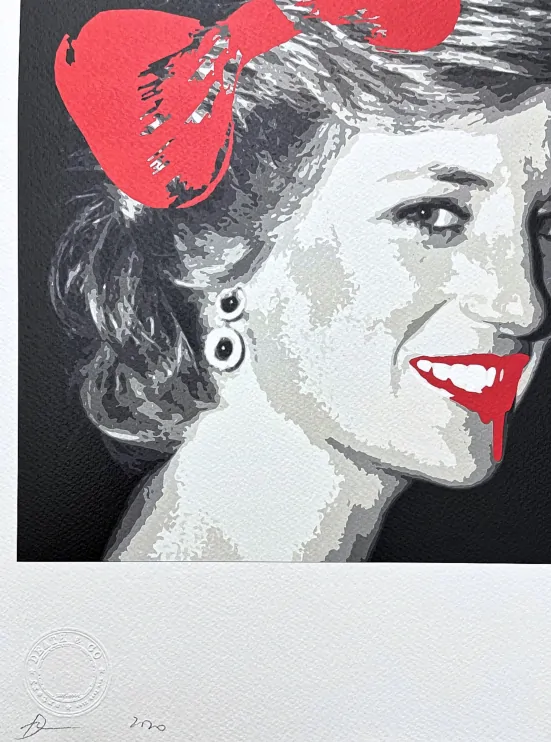 Death NYC -  Princess Diana - limitovaná edice s certifikátem, 32x45cm