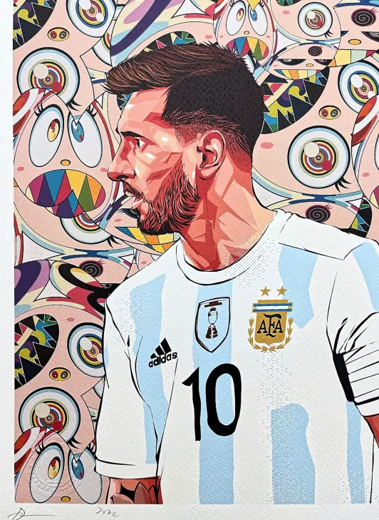 Death NYC - Leo Messi - limitovaná edice s certifikátem, 32x45cm