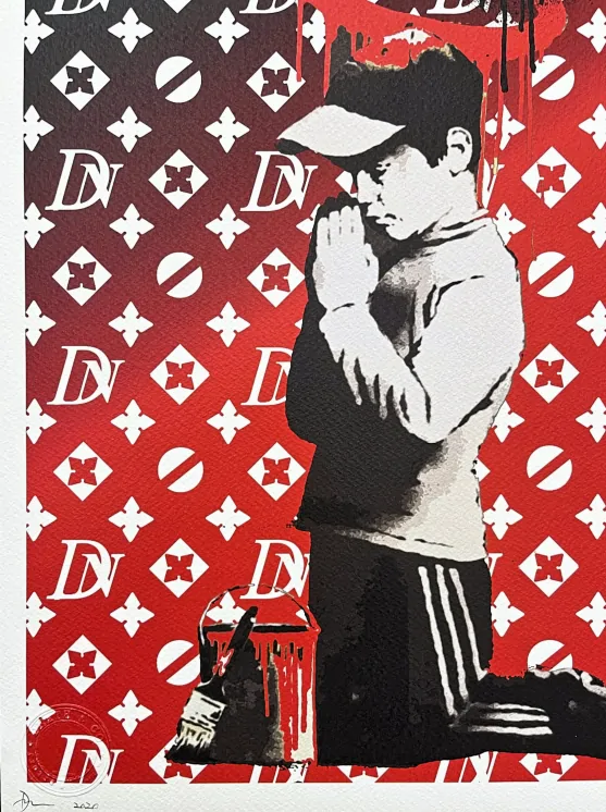 Death NYC -  Banksy Forgive us our trespassing - limitovaná edice s certifikátem, 32x45cm