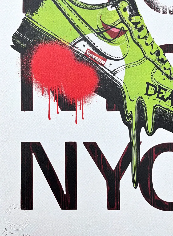 SOLD完売 正規品DEATH NYC ポップアート ナイキ　NIKE Death NYC - Sneakers Nike a NYC - limitovaná edice s certifikátem