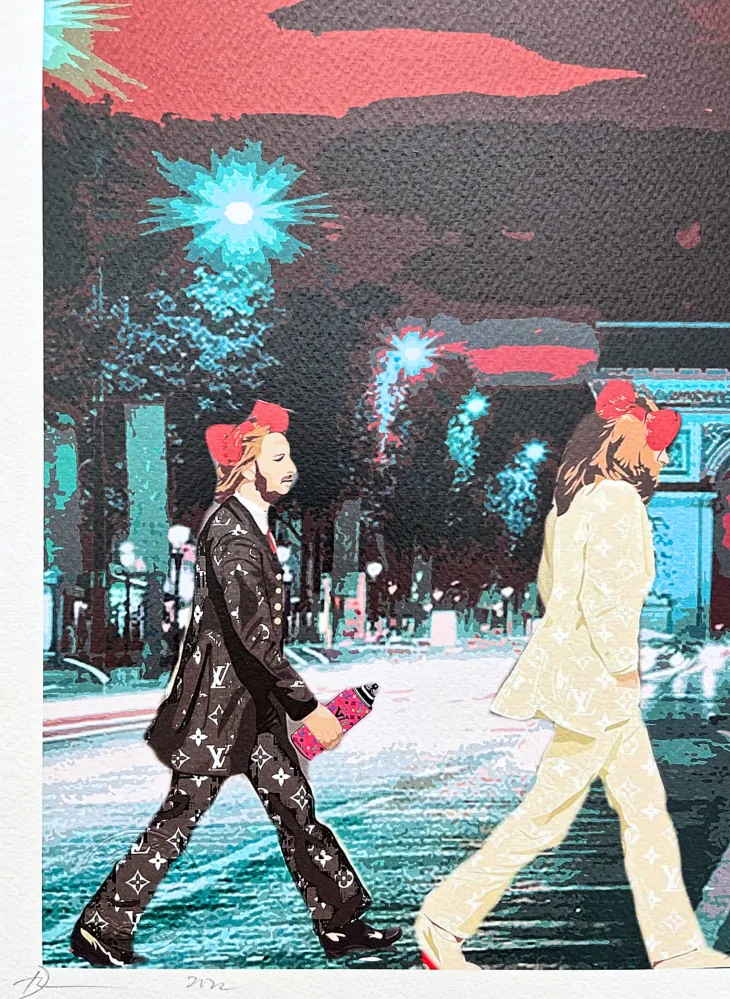 Death NYC - The Beatles in Paris - limitovaná edice s certifikátem, 45x32cm