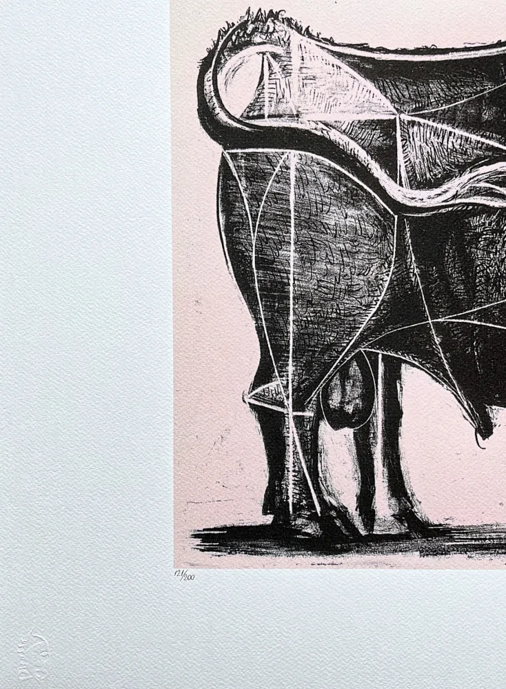Pablo Picasso - The bull. State IV 121/200 - signováno, s certifikátem, 70x50 cm