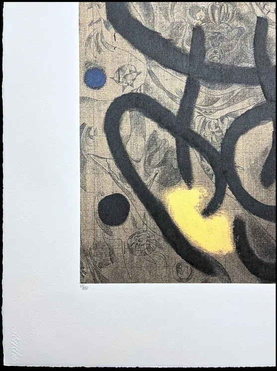 Joan Miró - Autoretrat 13/150 - limitovaná edice s certifikátem, signováno, 56x76cm