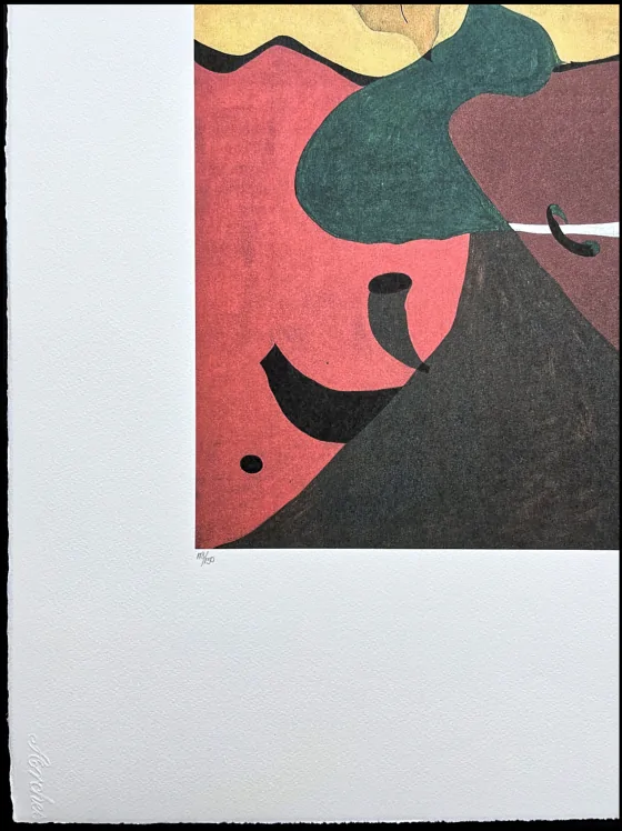 Joan Miró - Portrait of Mrs Mills in 1750 118/150 - limitovaná edice s certifikátem, signováno, 56x76cm