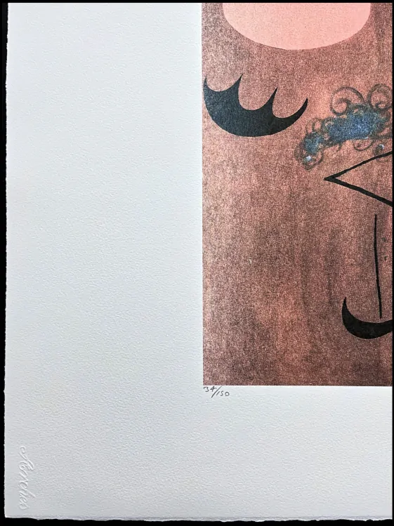 Joan Miró - Lot 34/150 - limitovaná edice s certifikátem, signováno, 76x56cm