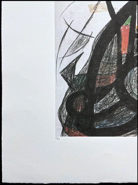 Joan Miró - Untitled abstraction I 46/150 - limitovaná edice s certifikátem, signováno, 76x56cm