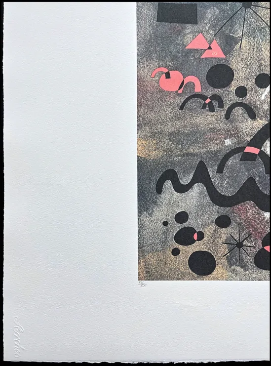 Joan Miró - The Escape Ladder 30/150 - limitovaná edice s certifikátem, signováno, 76x56cm
