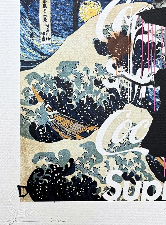 Death NYC - Hokusai a Banksy Nola - limitovaná edice s certifikátem, 45x32cm