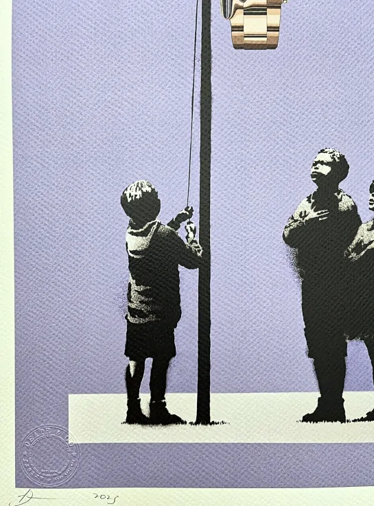 Death NYC - Banksy Very little helps a Rolex - limitovaná edice s certifikátem, 32x45cm
