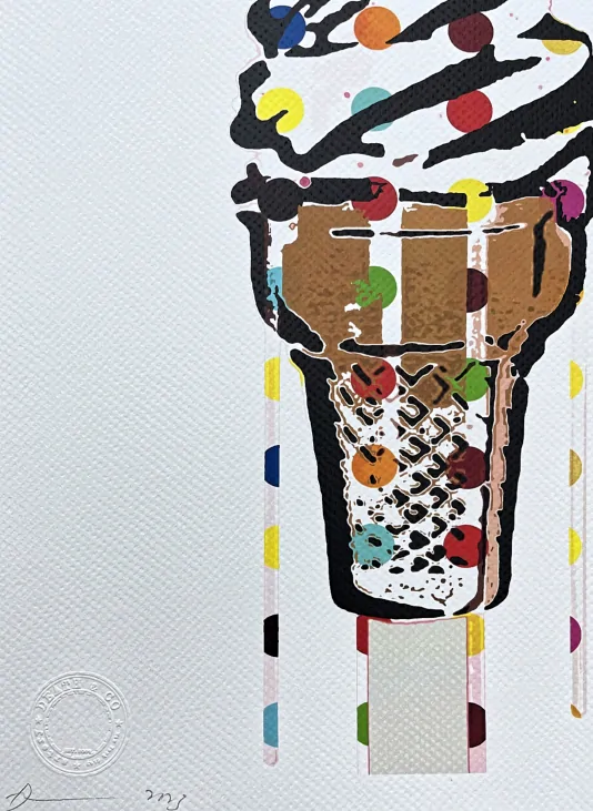 Death NYC - Ice Cream - limitovaná edice s certifikátem, 32x45cm
