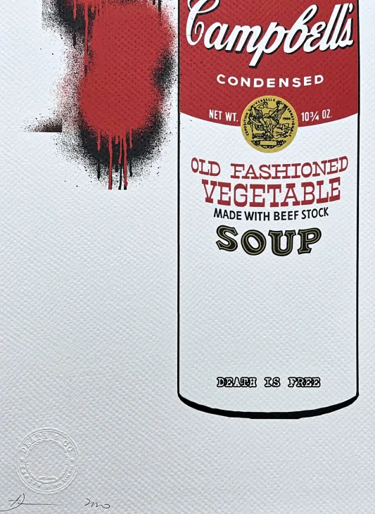 Death NYC - Spray Campbells - limitovaná edice s certifikátem, 32x45cm