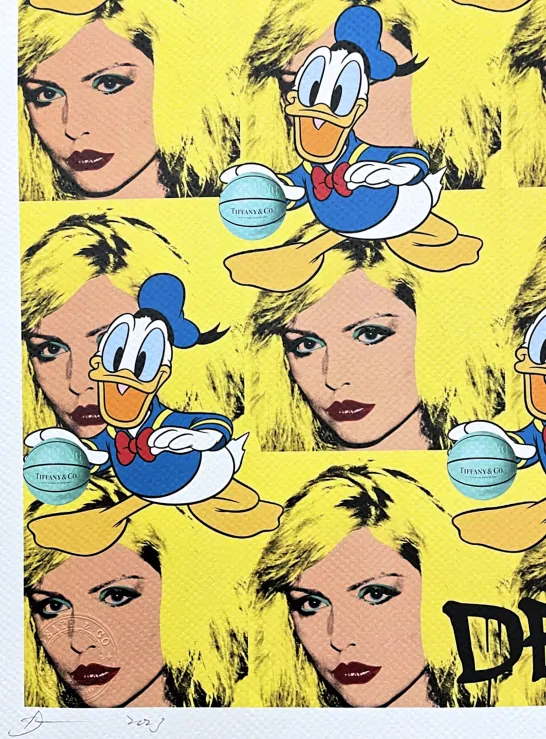 Death NYC - Warhol Debbie Harry a Donald Duck - limitovaná edice s certifikátem, 32x45cm