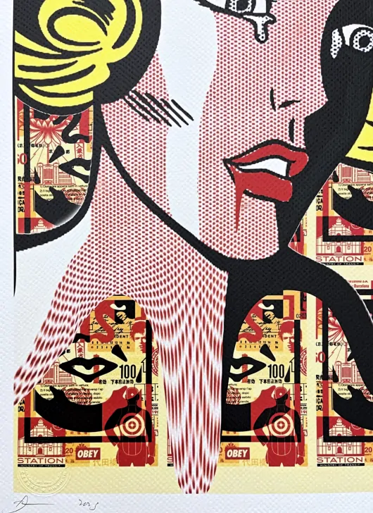 Death NYC - Lichtenstein a Obey - limitovaná edice s certifikátem, 32x45cm