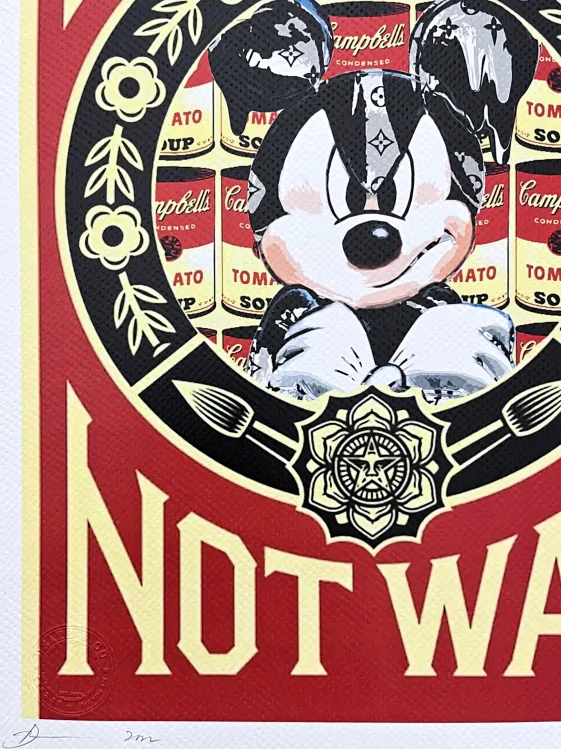 Death NYC - Obey a Mickey Mouse - limitovaná edice s certifikátem, 32x45cm