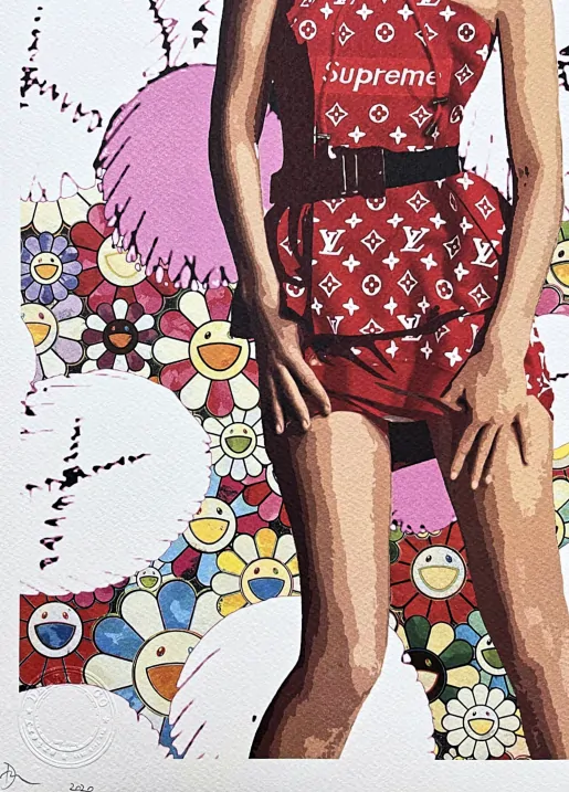 Death NYC - Kate Moss a Murakami - limitovaná edice s certifikátem, 32x45cm