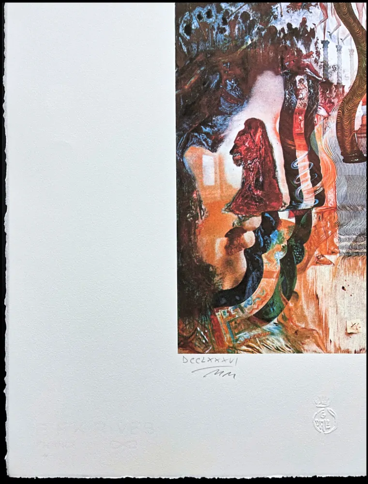 Salvador Dalí - The Apotheosis of the Dollar - signováno, limitovaná edice, 50x66cm