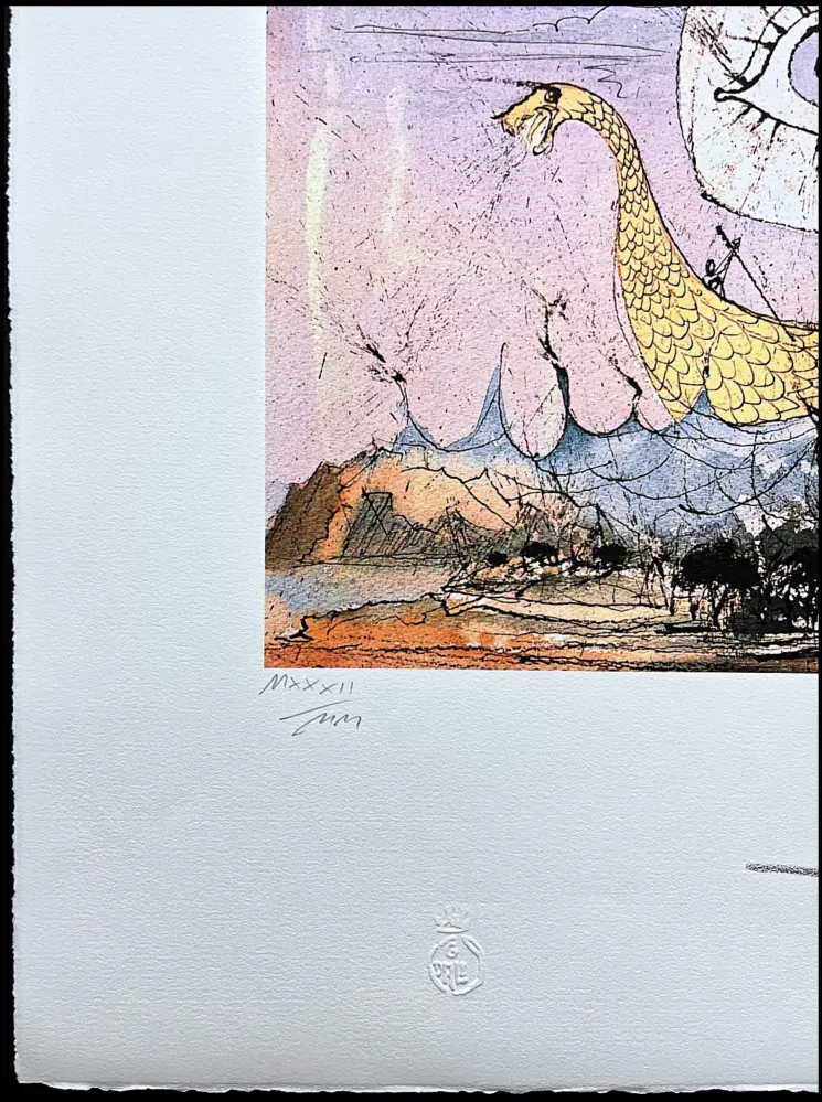 Salvador Dalí - Télémaque part à Pilo - signováno, limitovaná edice, 50x66cm
