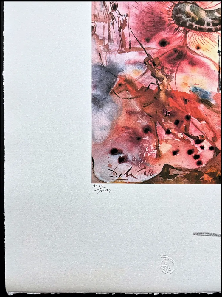 Salvador Dalí - The Serpent and the Apple - signováno, limitovaná edice, 50x66cm