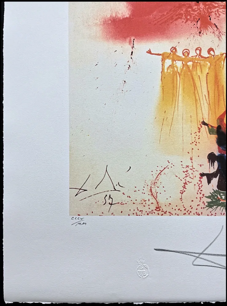 Salvador Dalí - Sans Titre - signováno, limitovaná edice, 50x66cm