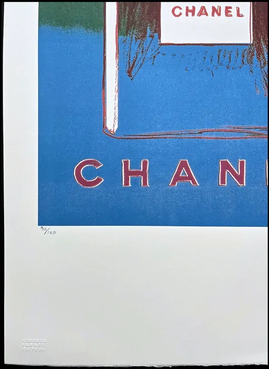 Andy Warhol - Chanel modro-zelený x/100 - edice Leo Castelli s certifikátem