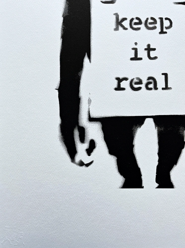Banksy - Keep it Real 19/150 - číslovaná edice s certifikátem, 70x50cm
