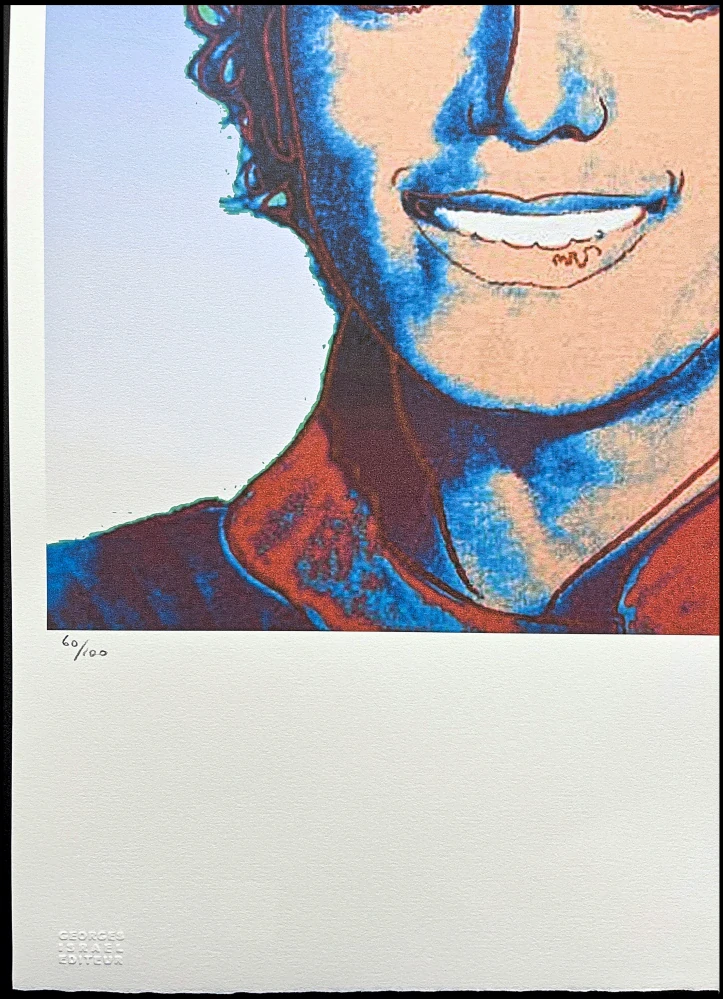 Andy Warhol - Michael Jackson modrý 60/100 - edice Leo Castelli s certifikátem