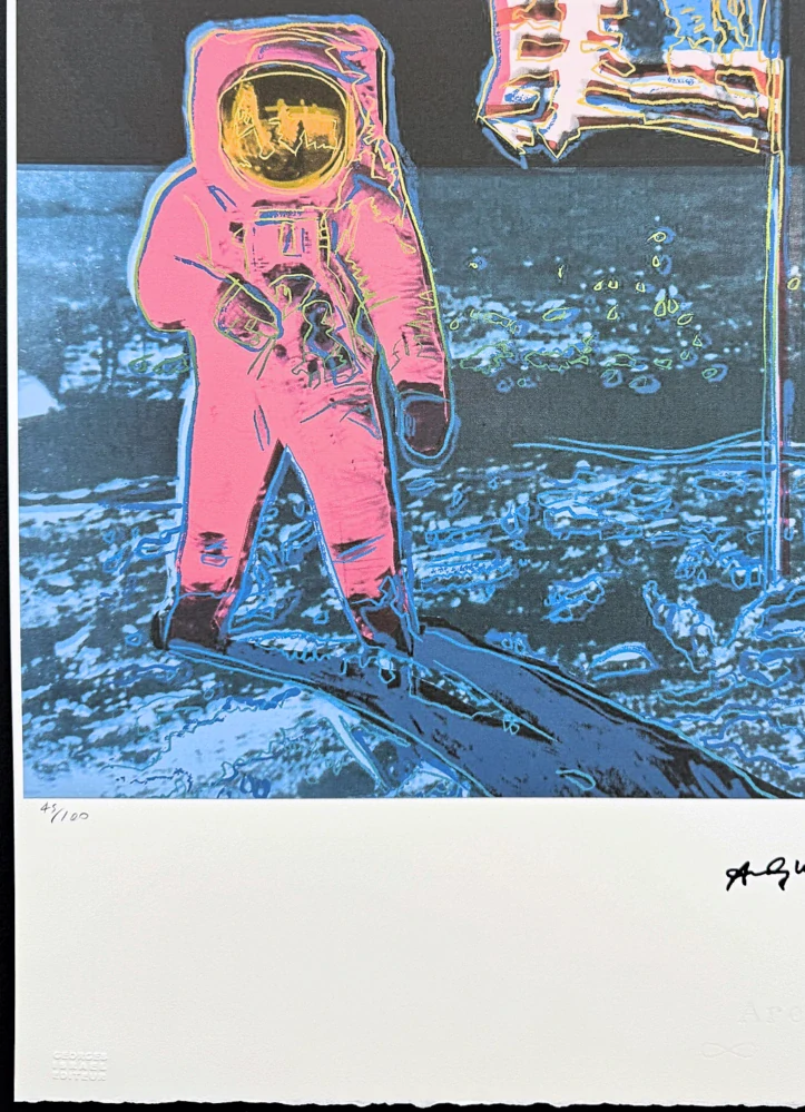 Andy Warhol - Moonwalk růžovo-modrý 45/100 edice Leo Castelli s certifikátem