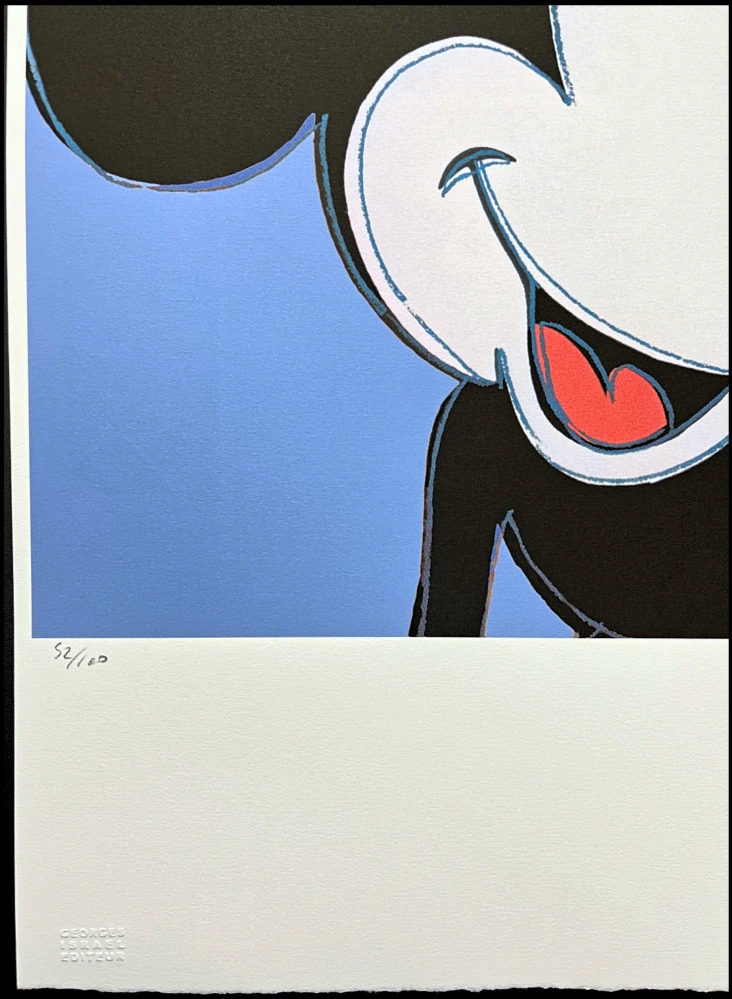 Andy Warhol - Mickey Mouse modrý 52/100 - edice Leo Castelli s certifikátem
