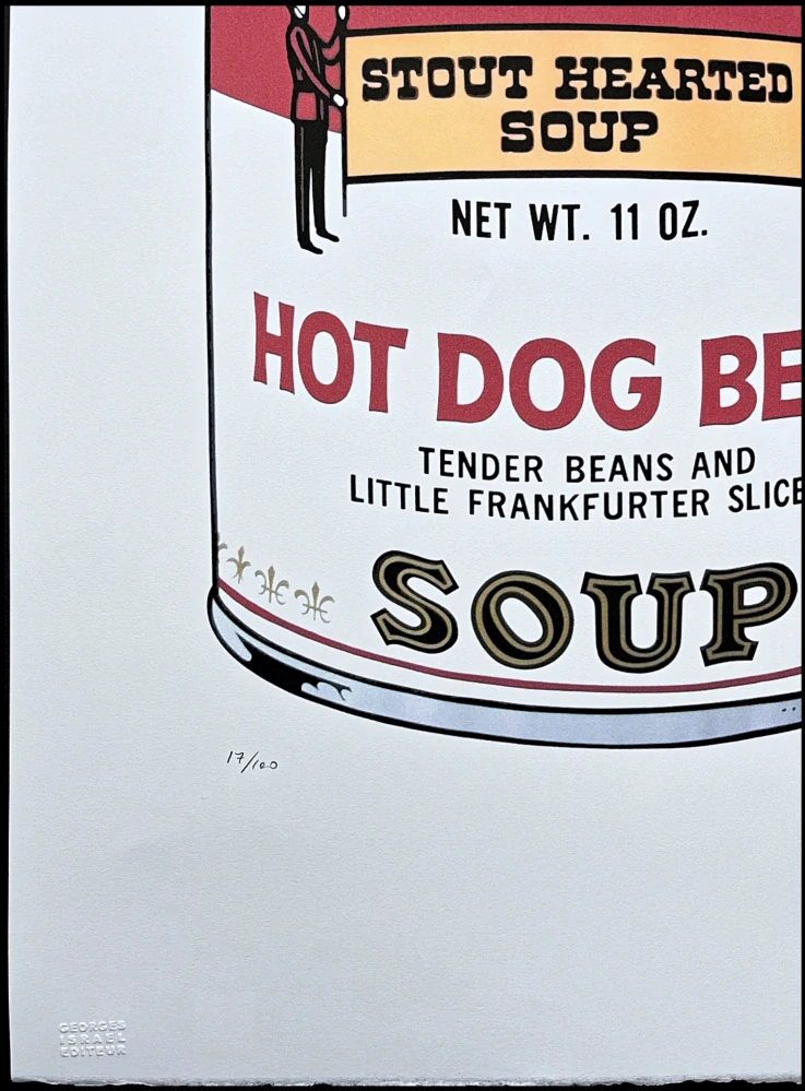 Andy Warhol - Campbell's Soup Hot Dog Bean II 17/100 - edice Leo Castelli s certifikátem