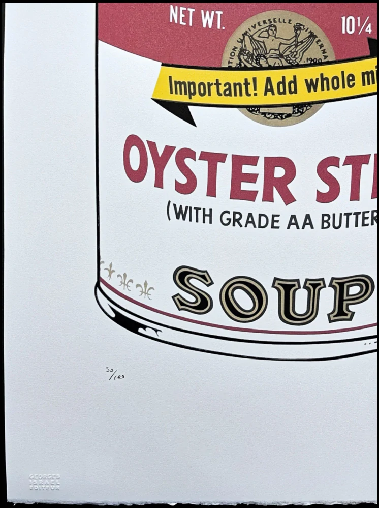 Andy Warhol - Campbell's Soup Oyster Stew 50/100 - edice Leo Castelli s certifikátem