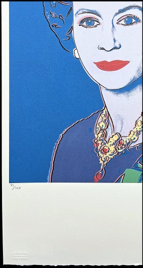 Andy Warhol - Queen Elizabeth II. 75/100 - edice Leo Castelli s certifikátem