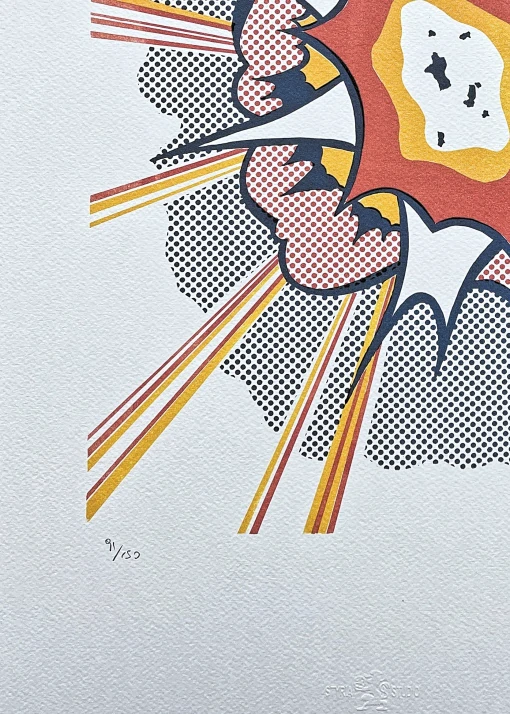 Roy Lichtenstein - Explosion - signováno, 35x50cm, limitovaná edice 91/150