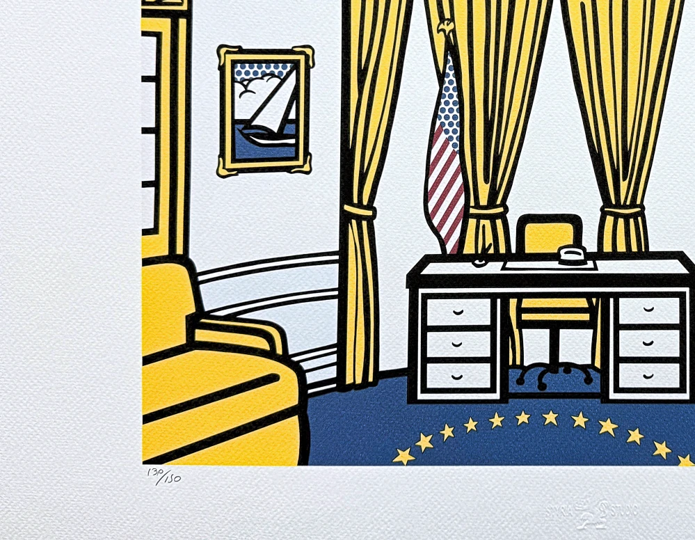 Roy Lichtenstein - The Oval Office - signováno, 50x35cm, limitovaná edice 130/150