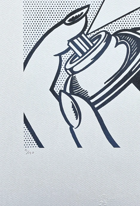 Roy Lichtenstein - Spray Can - signováno, 35x50cm, limitovaná edice 15/150