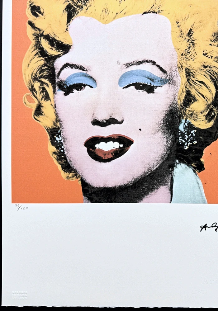 Andy Warhol - Marilyn Monroe oranžová x/100 - edice Leo Castelli s certifikátem