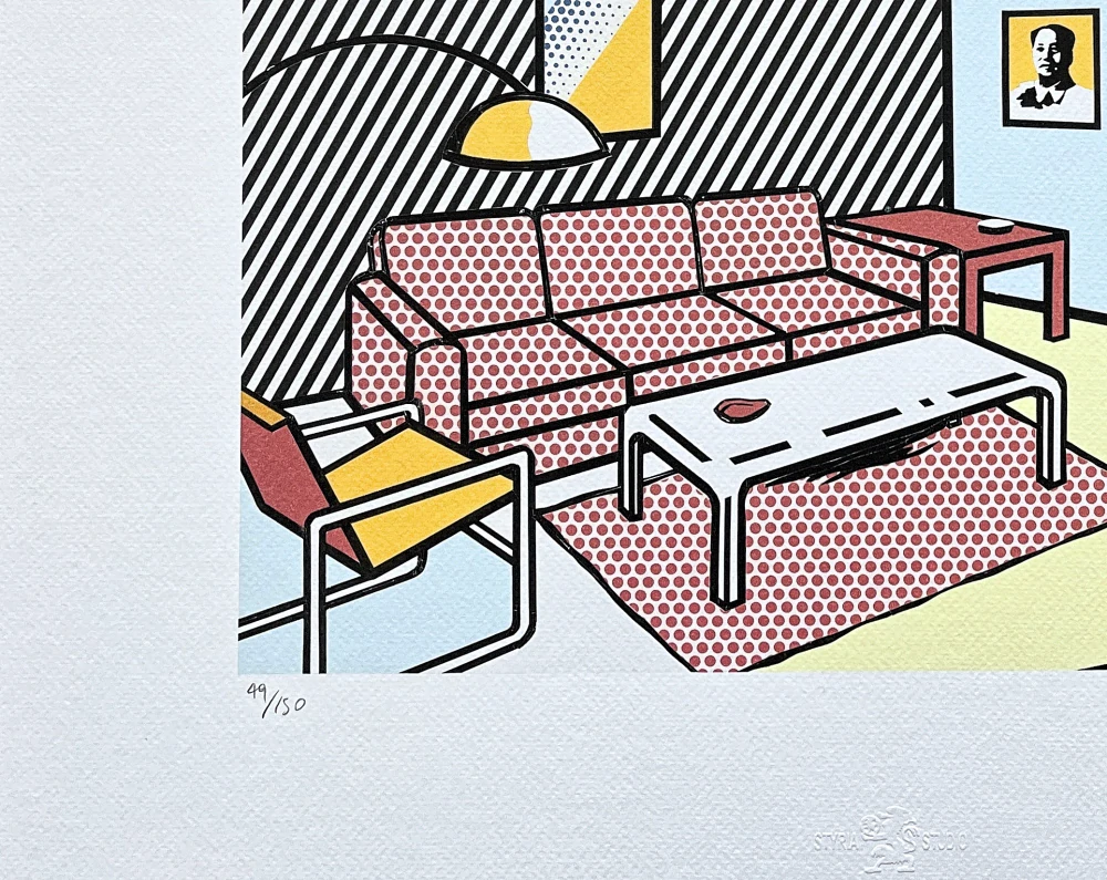 Roy Lichtenstein - Living Room - signováno, 50x35cm, limitovaná edice 49/150