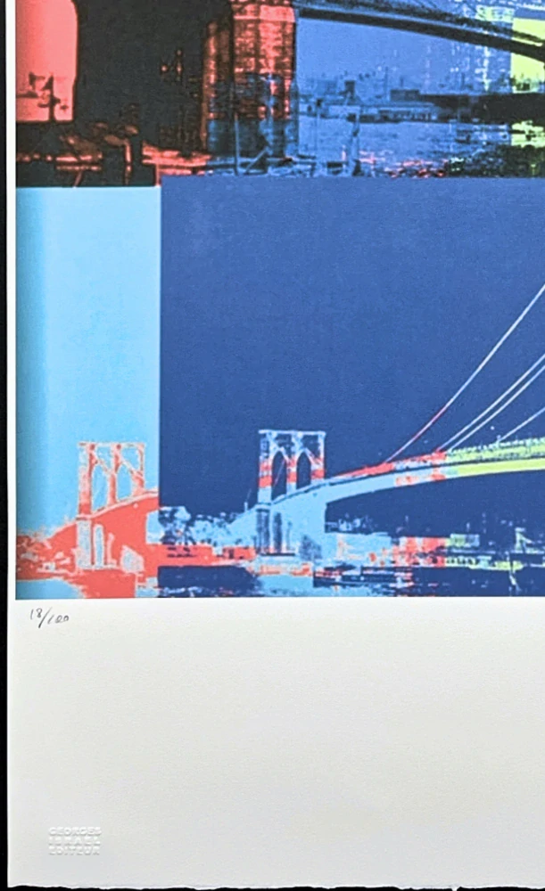 Andy Warhol - Brooklyn Bridge x/100 - edice Leo Castelli s certifikátem