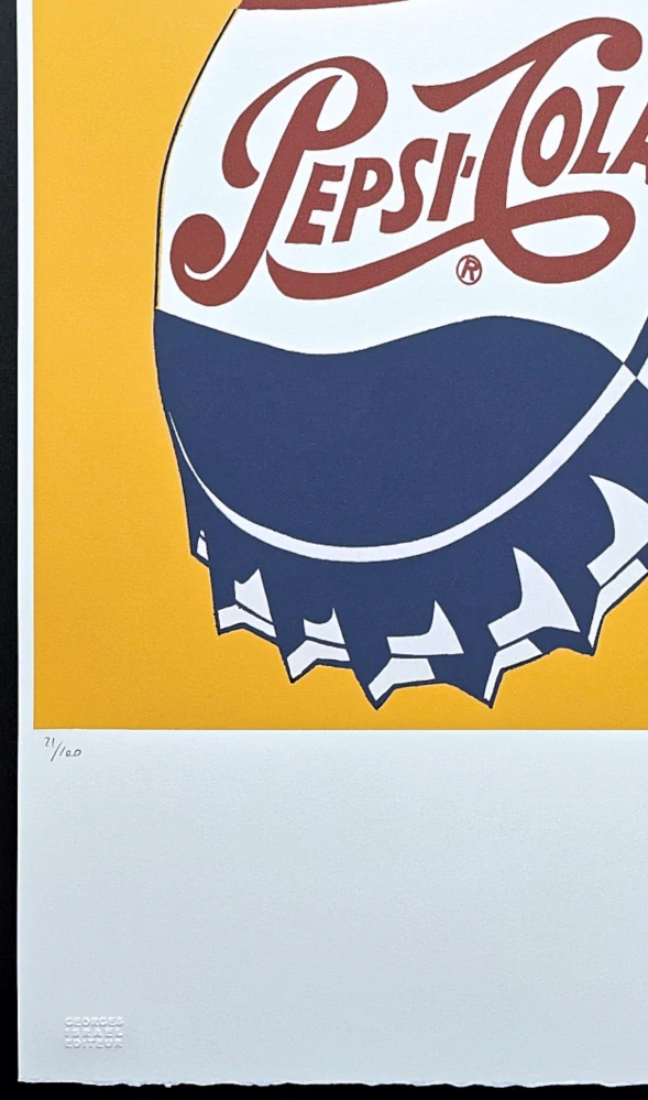 Andy Warhol - Pepsi-Cola žlutá 21/100 - edice Leo Castelli s certifikátem