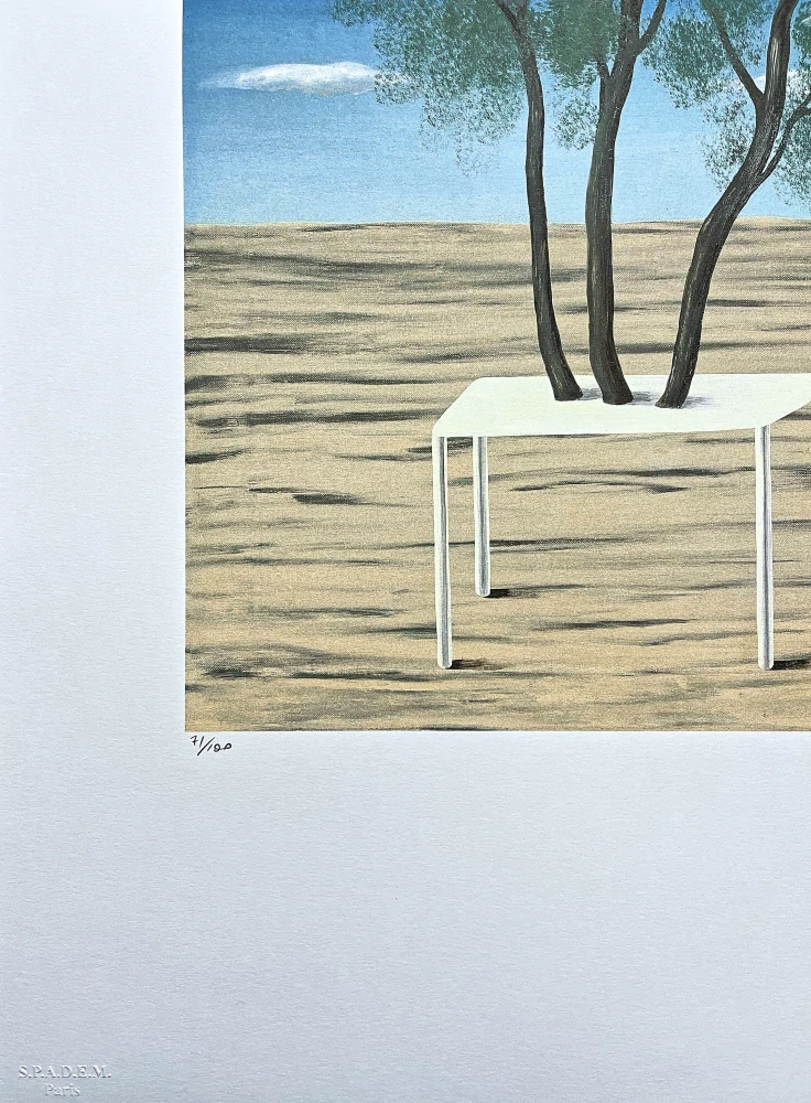 René Magritte - Arbres Sur La Table 71/100 - limitovaná edice, 50x70cm