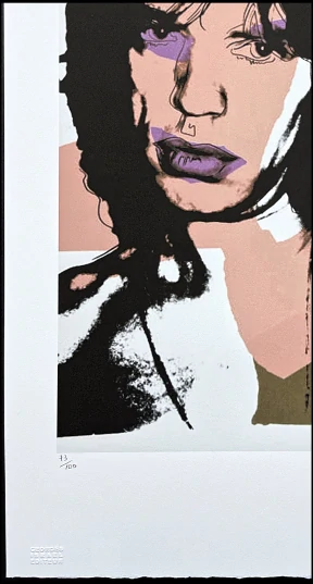 Andy Warhol - Mick Jagger béžový 73/100 - edice Leo Castelli s certifikátem