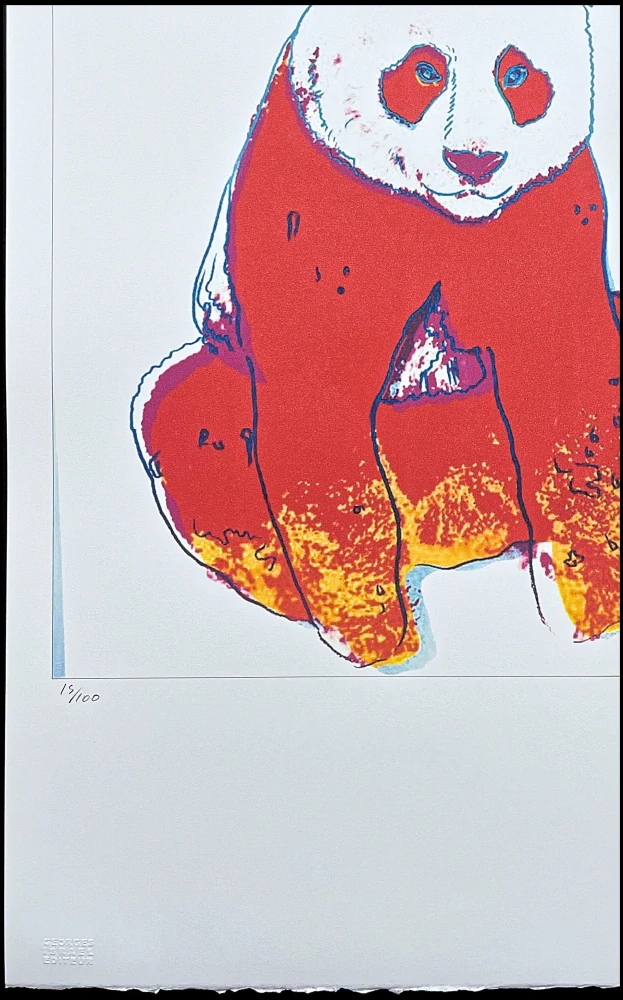 Andy Warhol - Giant panda 15/100 - edice Leo Castelli s certifikátem