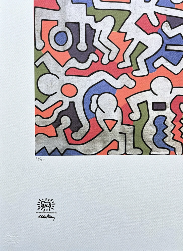 Keith Haring - Dance People 69/150 - signováno, limitovaná edice s certifikátem, 50x70 cm