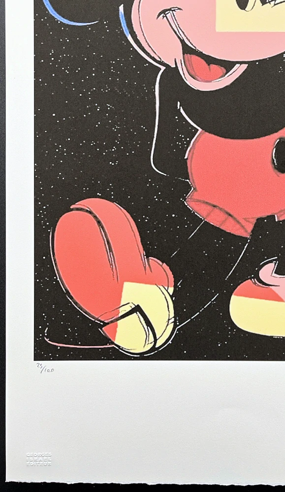 Andy Warhol - Mickey Mouse - černý x/100 - edice Leo Castelli s certifikátem