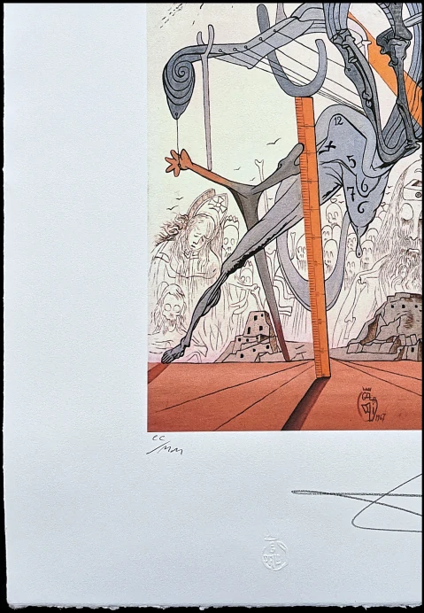 Salvador Dalí - Theatre at Denmarks Castle - signováno, limitovaná edice, 50x66cm